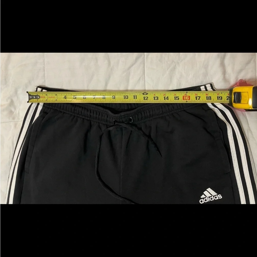 Adidas Men’s Black Tapered Leg Regular Fit XXL Elastic Waist Sweatpants Y2K EUC